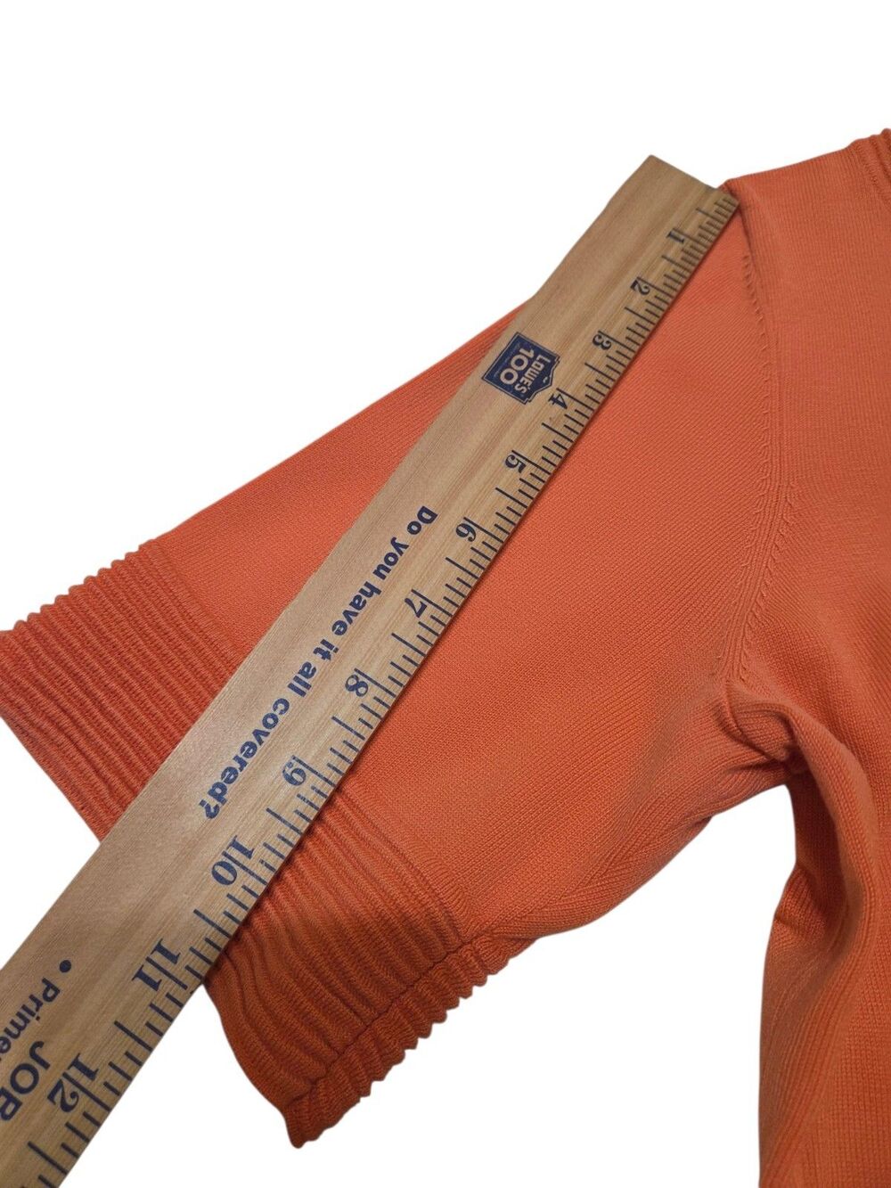 Pendleton Short Sleeve Sweater Women's S Silk Blend Orange Keyhole Neck C35.1 - Picture 6 of 9